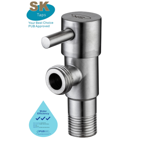 SK Taps Angle Valve Pin Handle Stainless Steel