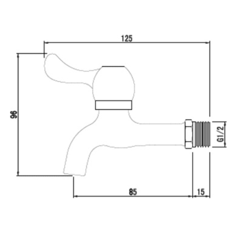 SK TAPS Bib Tap Wall Mounted