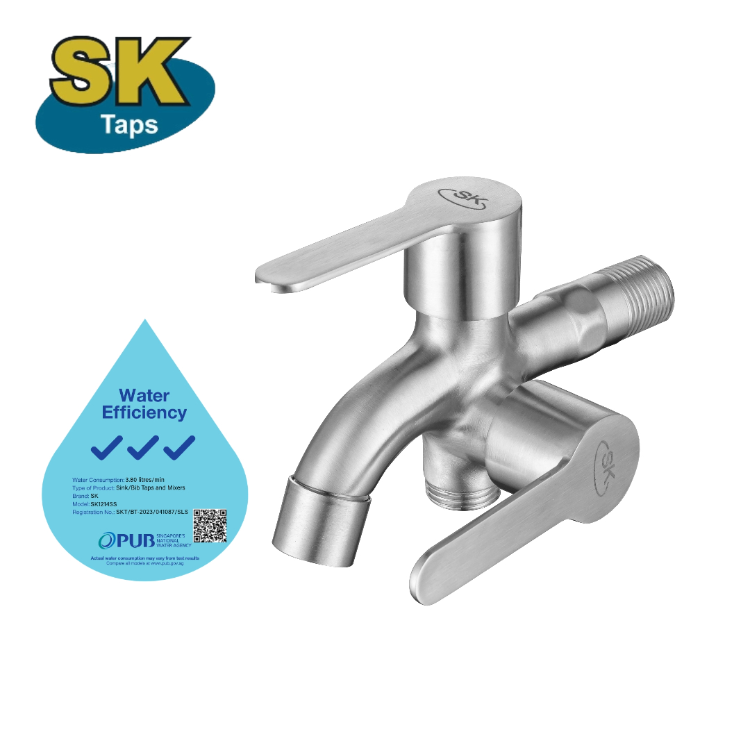 SK Taps Stainless Steel Two Way Tap 1214