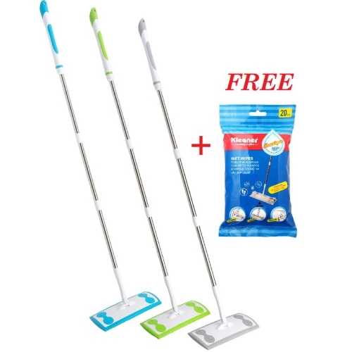 KLEANER Anti-Static Sweep Flat Mop (Free 20pcs Wet Wipes)