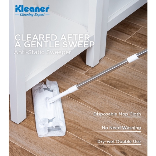 KLEANER Anti-Static Sweep Flat Mop (Free 20pcs Wet Wipes)