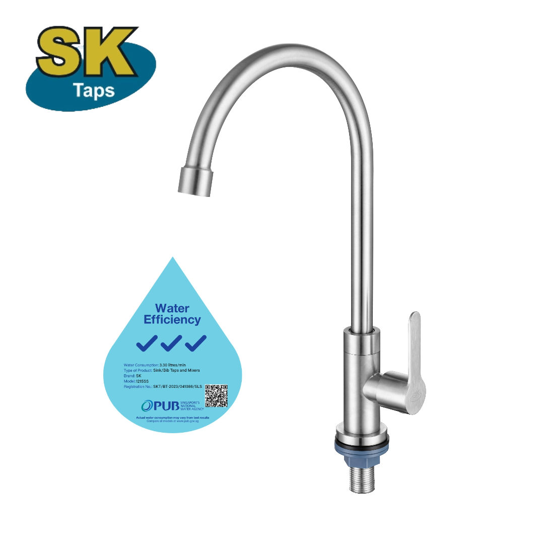 SK Taps Stainless Steel Sink Tap Cold Water 1215